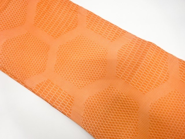 JAPANESE NAGOYA OBI FOR SUMMER / WOVEN KIKKO PATTERN